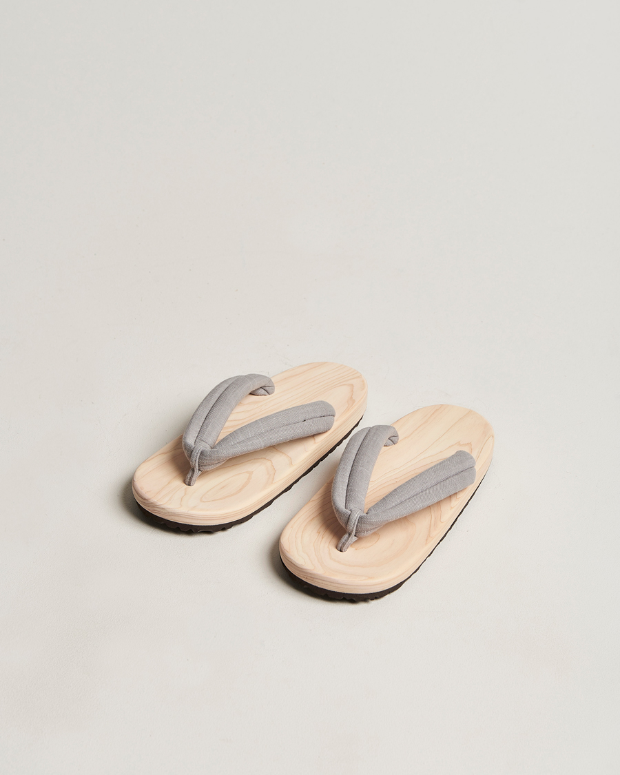 Mies | Sandaalit ja tohvelit | Beams Japan | Wooden Geta Sandals Light Grey