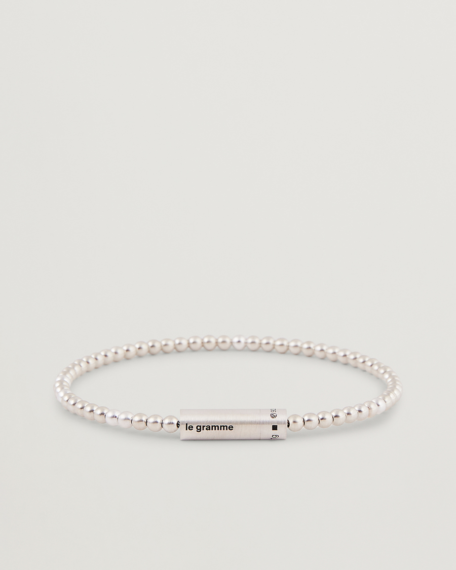 Mies | LE GRAMME Beads Bracelet Brushed Sterling Silver 11g | LE GRAMME | Beads Bracelet Brushed Sterling Silver 11g