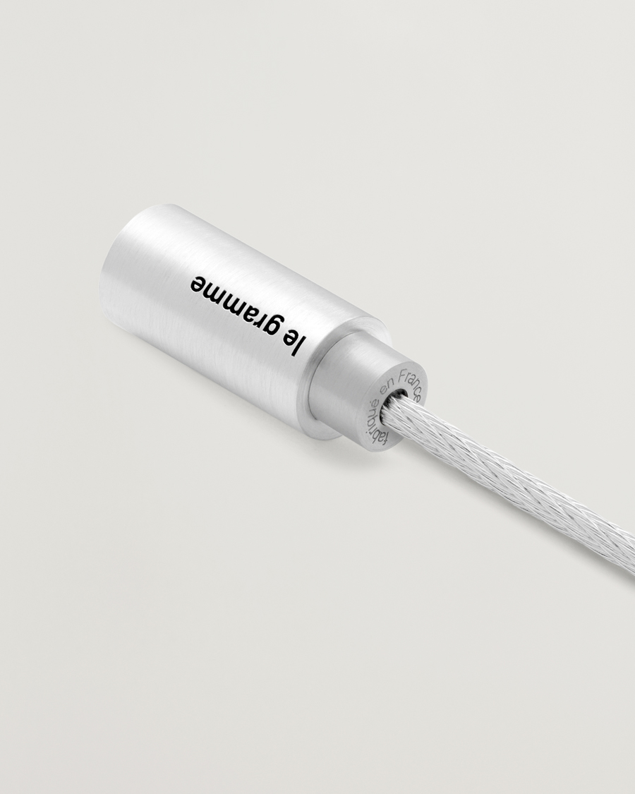 Mies | LE GRAMME Triptych Cable Bracelet Brushed Sterling Silver 9g | LE GRAMME | Triptych Cable Bracelet Brushed Sterling Silver 9g