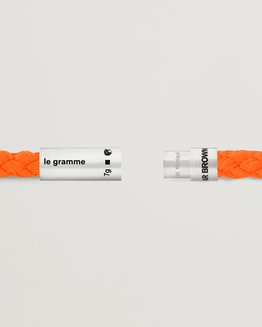 Mies | LE GRAMME | LE GRAMME | X Orlebar Brown Nato Bracelet Orange/Sterling Silver