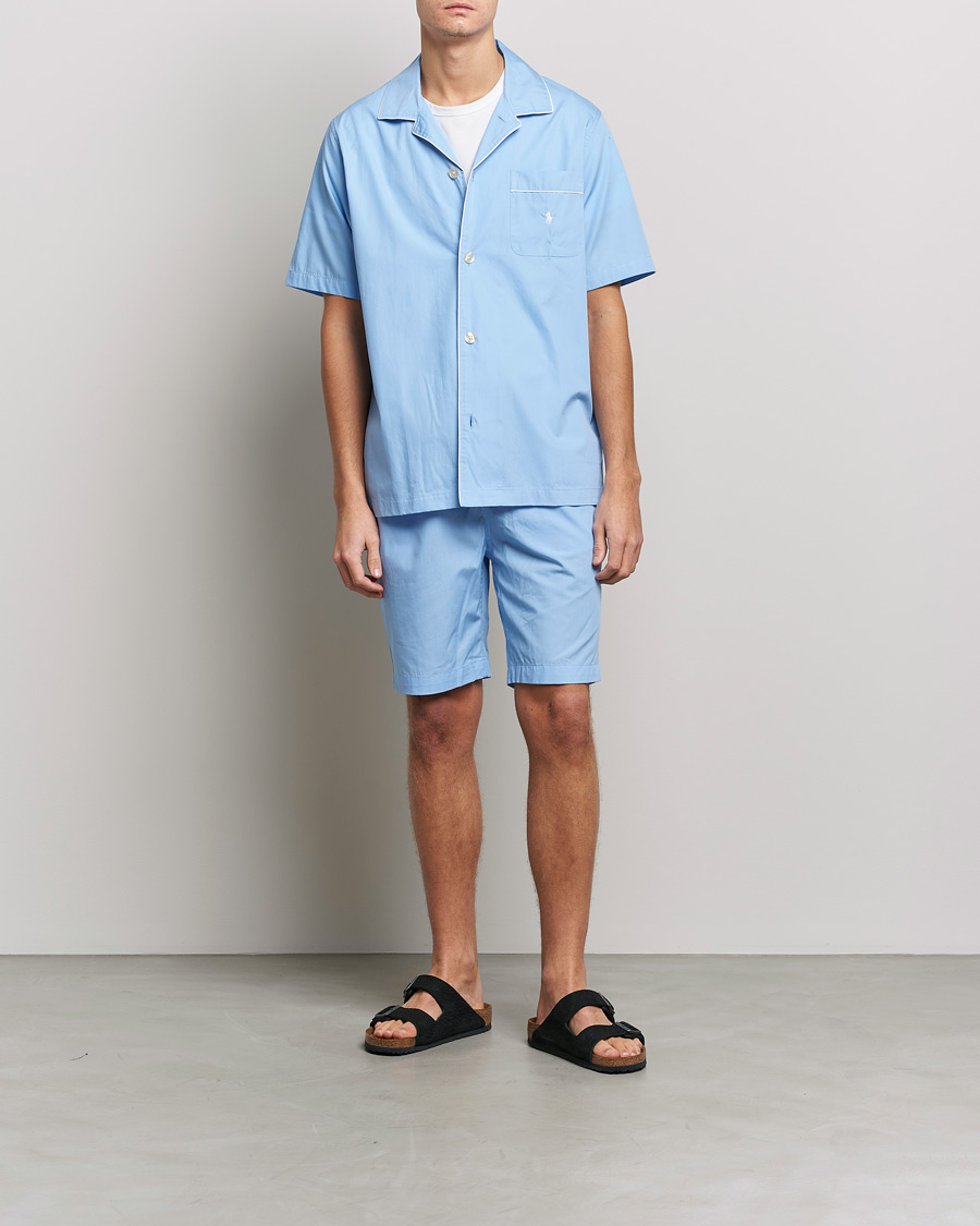 Mies | Yöpuvut ja kylpytakit | Polo Ralph Lauren | Cotton Short Pyajama Set Solid Austin Blue