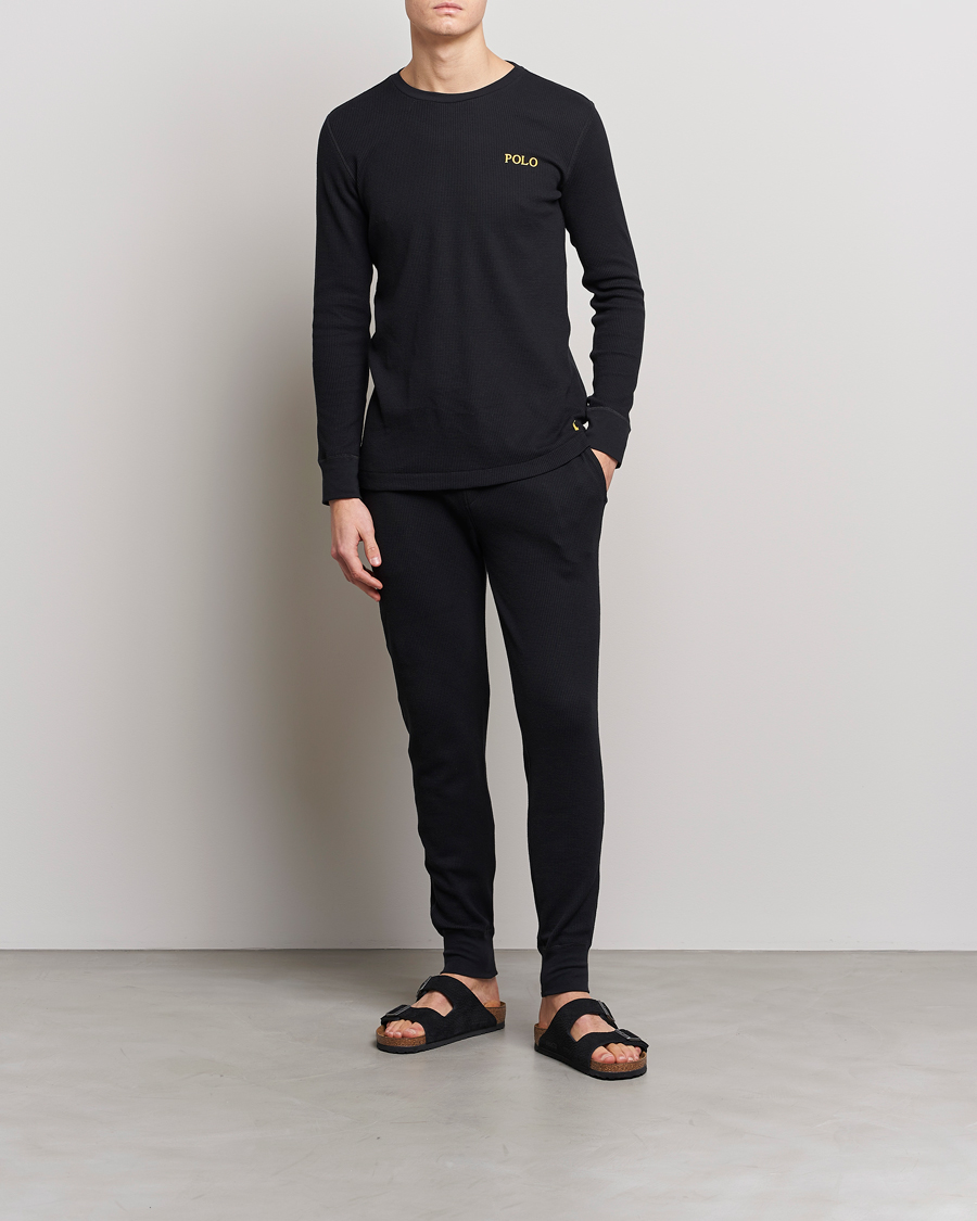Mies | T-paidat | Polo Ralph Lauren | Waffle Long Sleeve Crew Neck Black