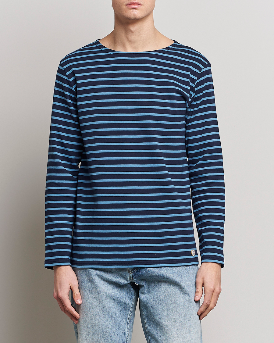 Mies | Pitkähihaiset t-paidat | Armor-lux | Houat Héritage Stripe Longsleeve T-shirt Marine Deep/St Lo