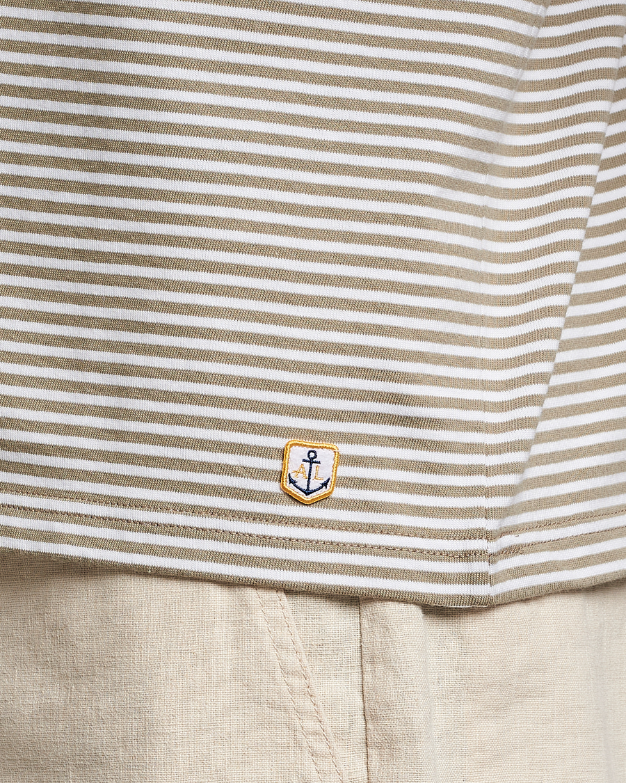 Mies | T-paidat | Armor-lux | Héritage Stripe T-Shirt Blanc/Argile