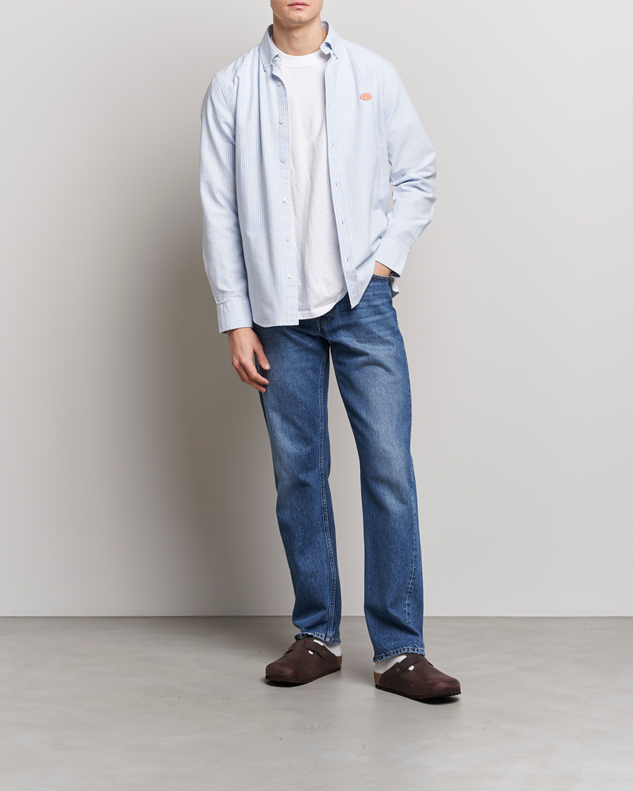 Mies | Kauluspaidat | Armor-lux | Chemise Oxford Shirt Blue/Milk