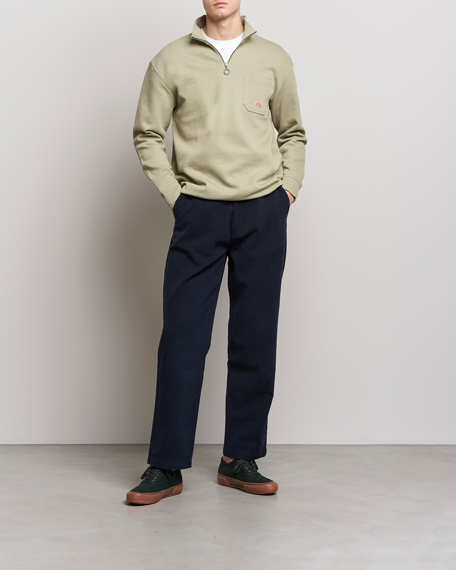 Mies | Puserot | Armor-lux | Camionneur Cotton Half Zip Sweater Argile