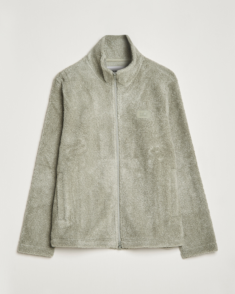 Mies | Puserot | NN07 | Nil Pile Full Zip Jacket Forest Mint