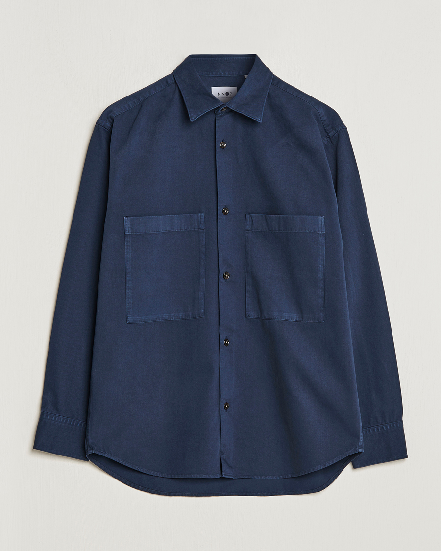 Mies | Kauluspaidat | NN07 | Freddy Pocket Overshirt Navy Blue