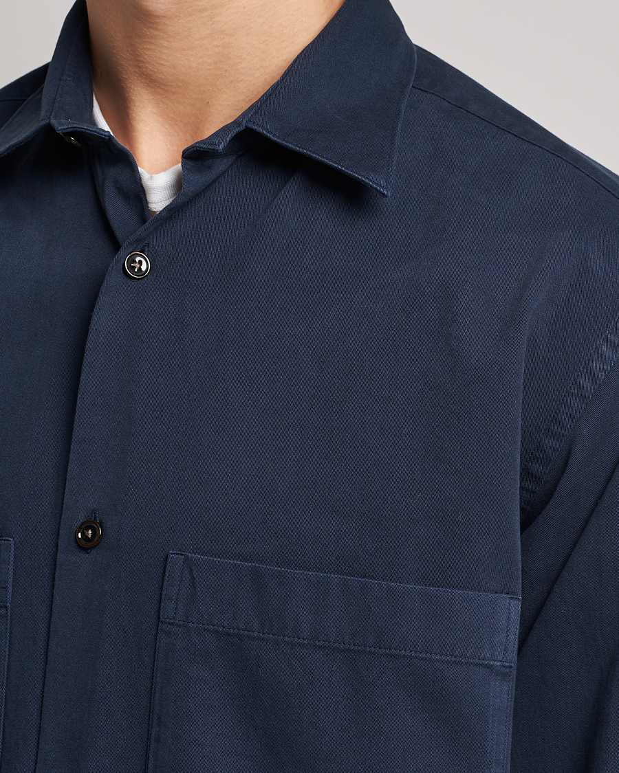 Mies | Kauluspaidat | NN07 | Freddy Pocket Overshirt Navy Blue