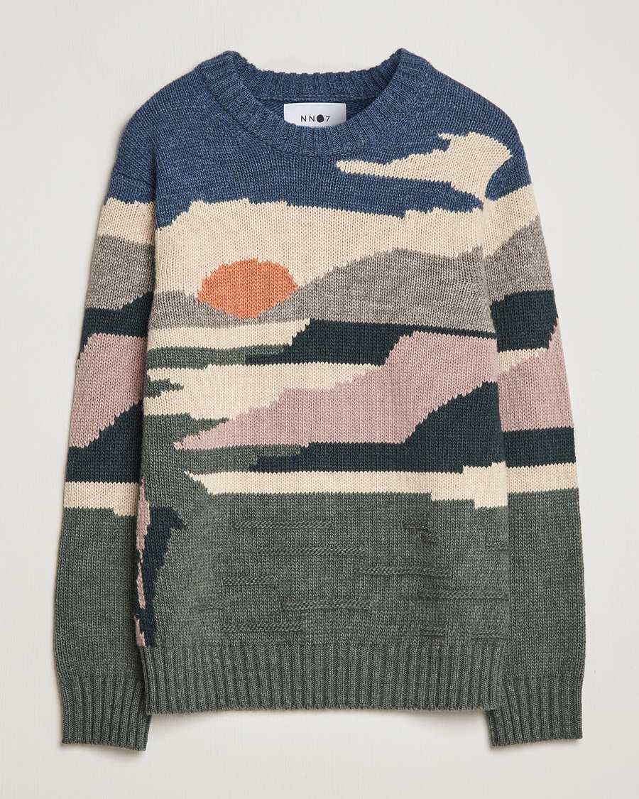 Mies | Puserot | NN07 | Jason Sunset Knitted Sweater Multi