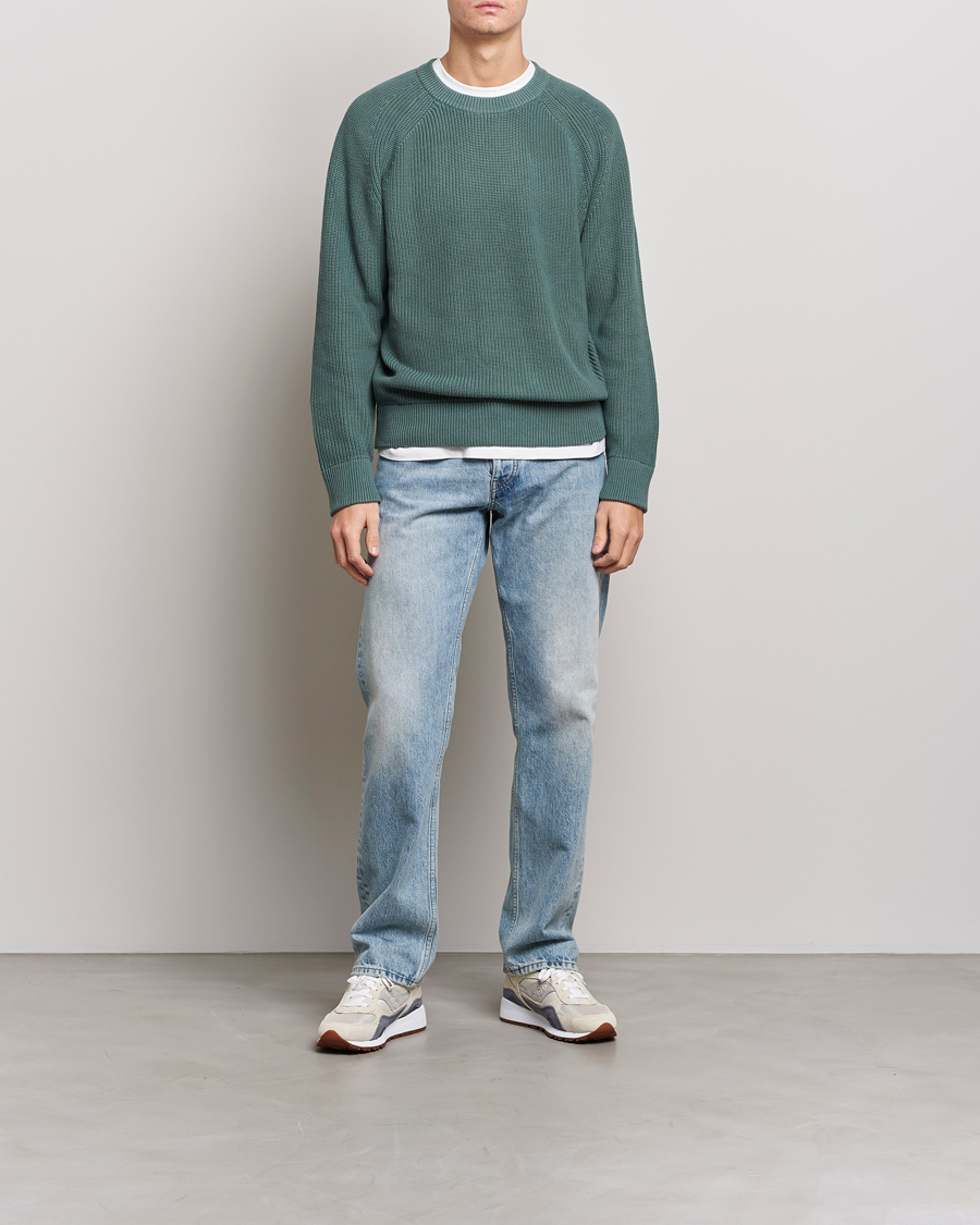 Mies | Vaatteet | NN07 | Jacobo Cotton Knitted Sweater Forest Mint