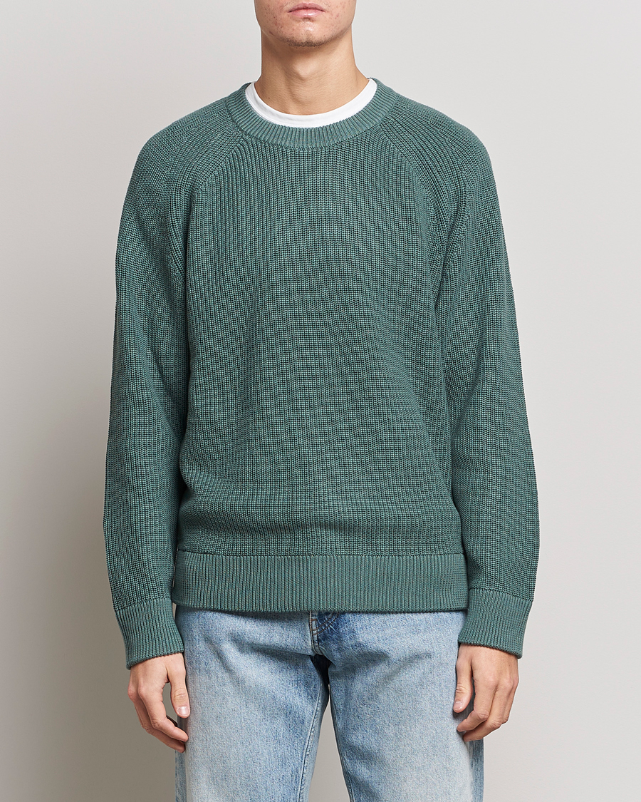Mies |  | NN07 | Jacobo Cotton Knitted Sweater Forest Mint