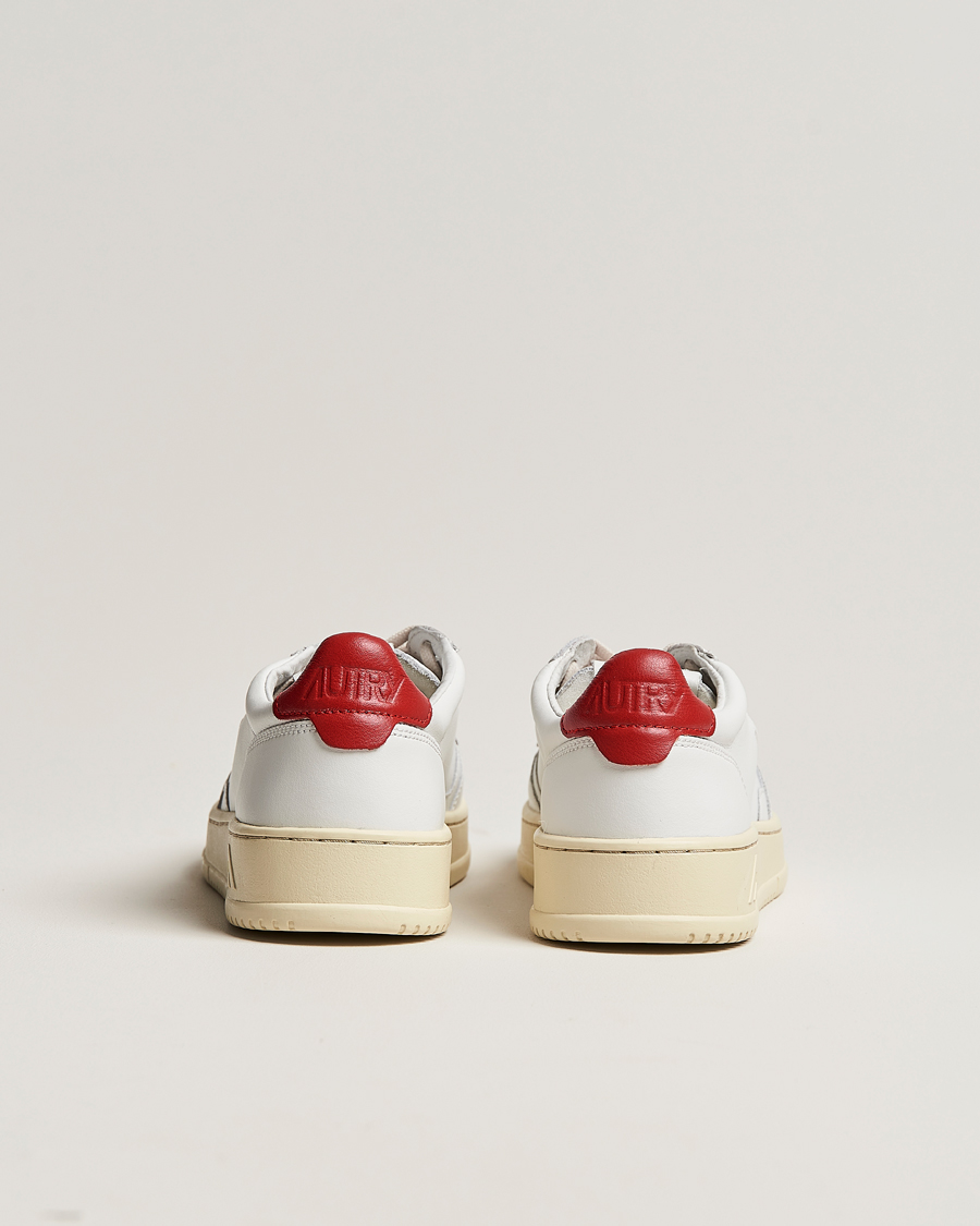 Mies | Autry Medalist Low Super Soft Leather Sneaker White/Red | Autry | Medalist Low Super Soft Leather Sneaker White/Red