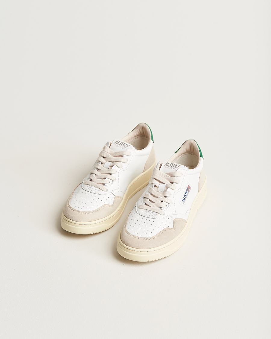 Mies | Tennarit | Autry | Medalist Low Leather/Suede Sneaker White/Green