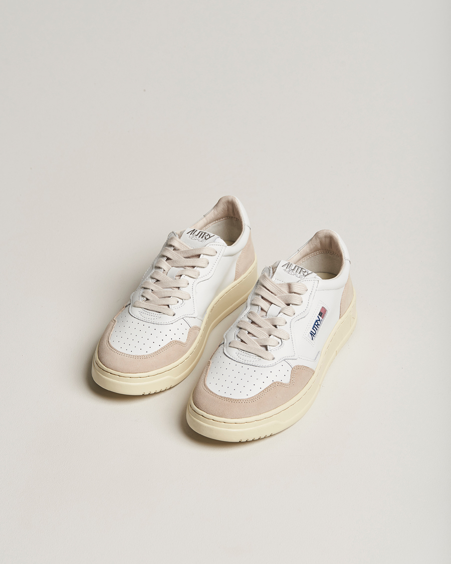 Mies | Tennarit | Autry | Medalist Low Leather/Suede Sneaker White