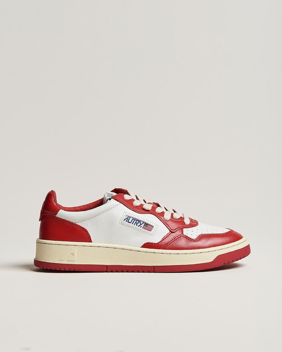 Mies | Autry Medalist Low Bicolor Leather Sneaker Red | Autry | Medalist Low Bicolor Leather Sneaker Red