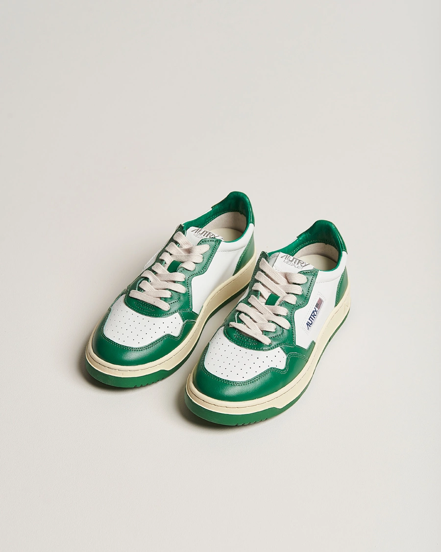 Mies |  | Autry | Medalist Low Bicolor Leather Sneaker White/Green