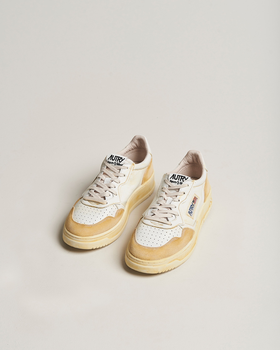 Mies | Tennarit | Autry | Super Vintage Low Leather/Suede Sneaker Leat White