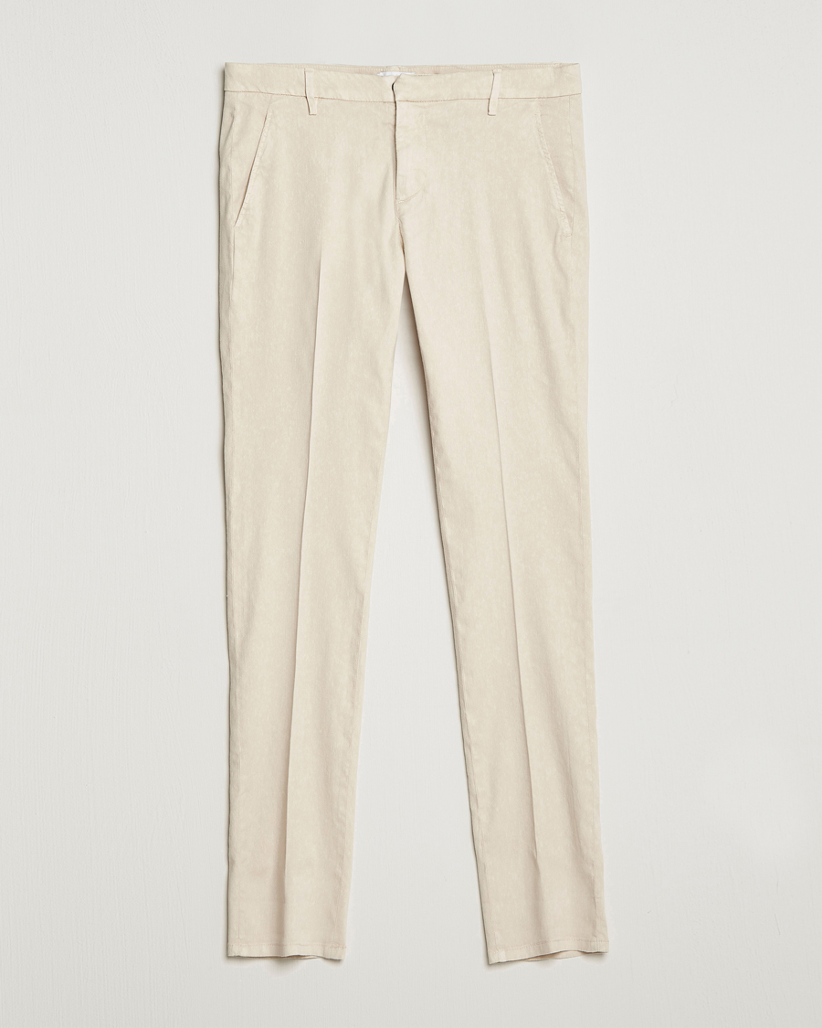 Mies | Housut | Dondup | Gaubert Linen Stretch Chinos Light Oat