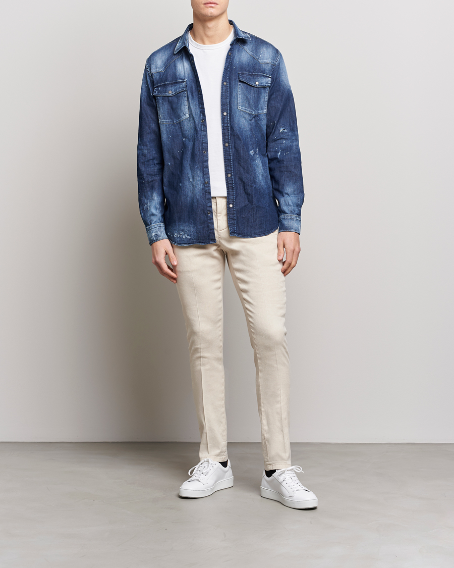 Mies | Housut | Dondup | Gaubert Linen Stretch Chinos Light Oat