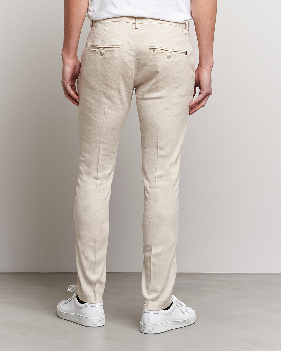 Mies | Housut | Dondup | Gaubert Linen Stretch Chinos Light Oat
