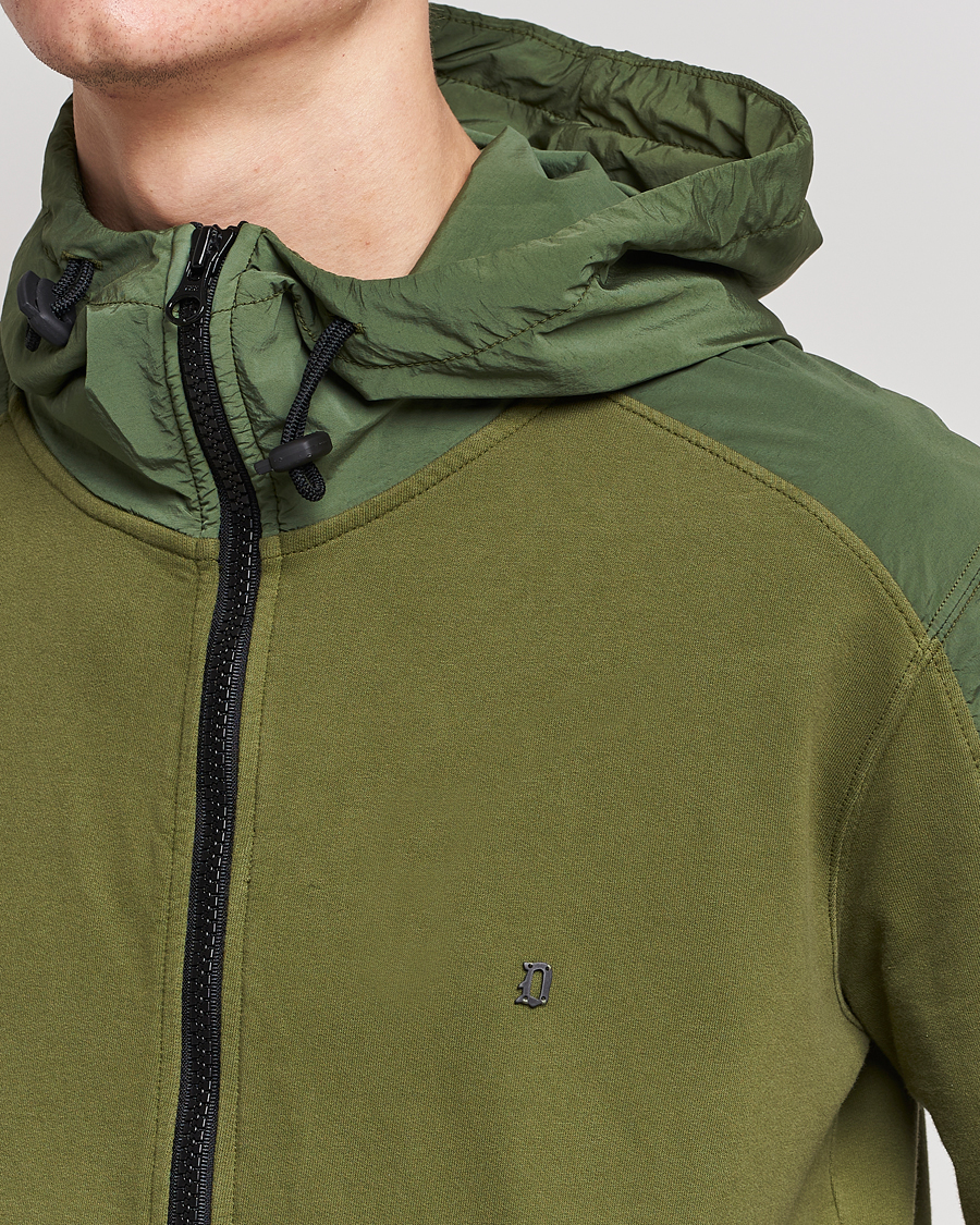 Mies | Puserot | Dondup | Full Zip Hoodie Jacket Olive
