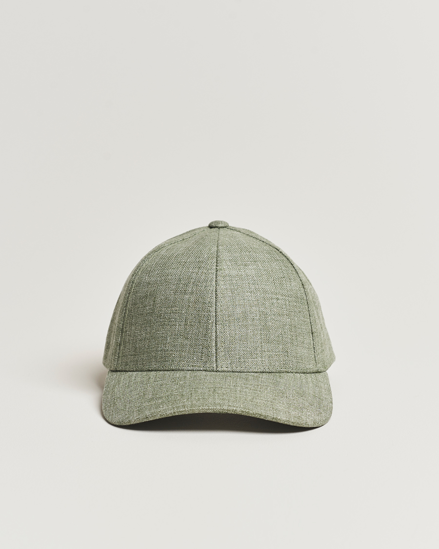 Mies |  | Varsity Headwear | Linen Baseball Cap Pistachio Green