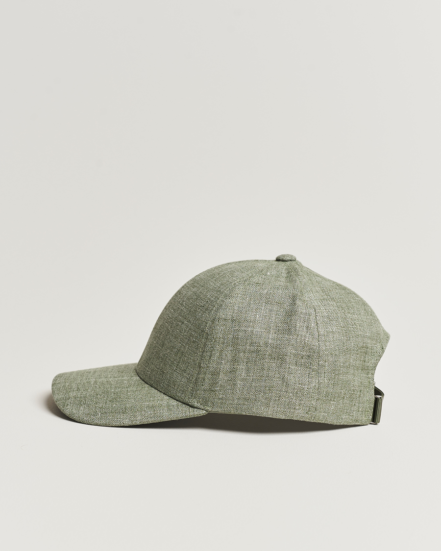 Mies |  | Varsity Headwear | Linen Baseball Cap Pistachio Green