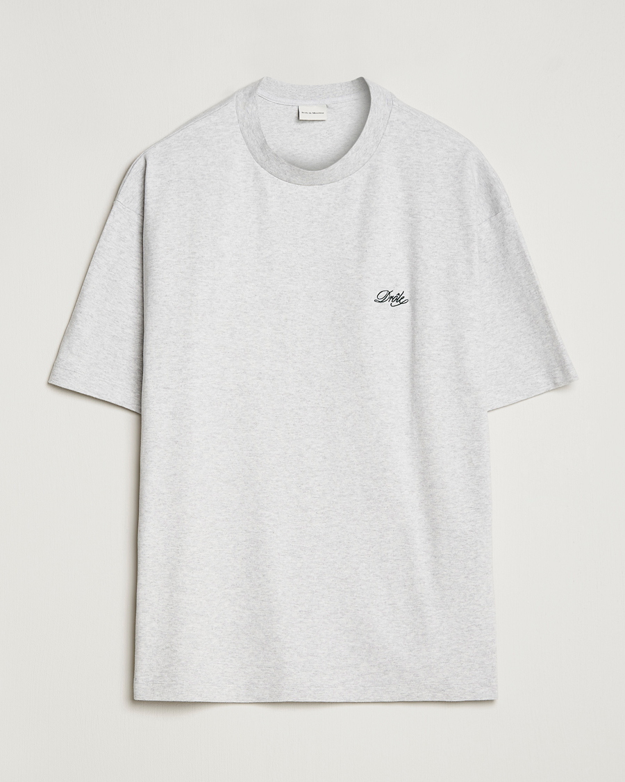 Mies | T-paidat | Drôle de Monsieur | Signature T-Shirt Light Grey