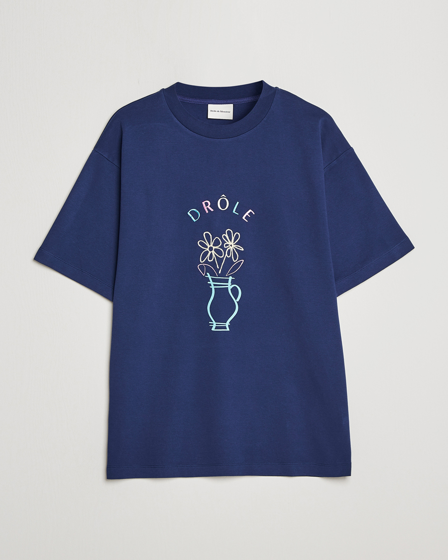 Mies | T-paidat | Drôle de Monsieur | Pot de Fleur T-Shirt Navy