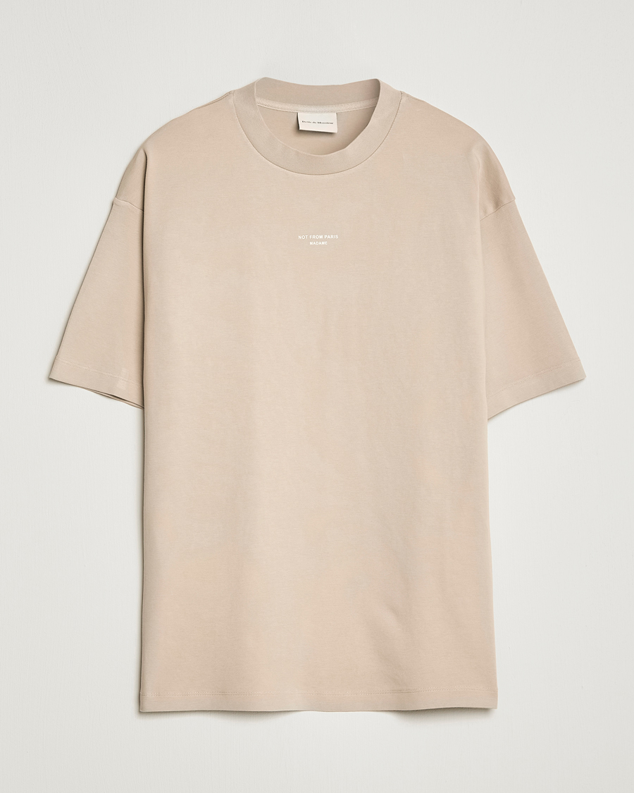 Mies | T-paidat | Drôle de Monsieur | Classic NFPM T-Shirt Beige
