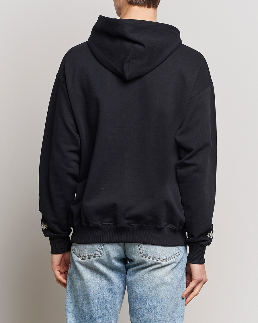 Mies | Puserot | Drôle de Monsieur | Fleur Embroidered Hoodie Black