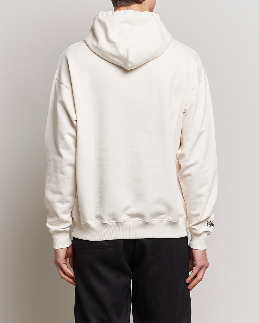 Mies | Puserot | Drôle de Monsieur | Fleur Embroidered Hoodie Off White