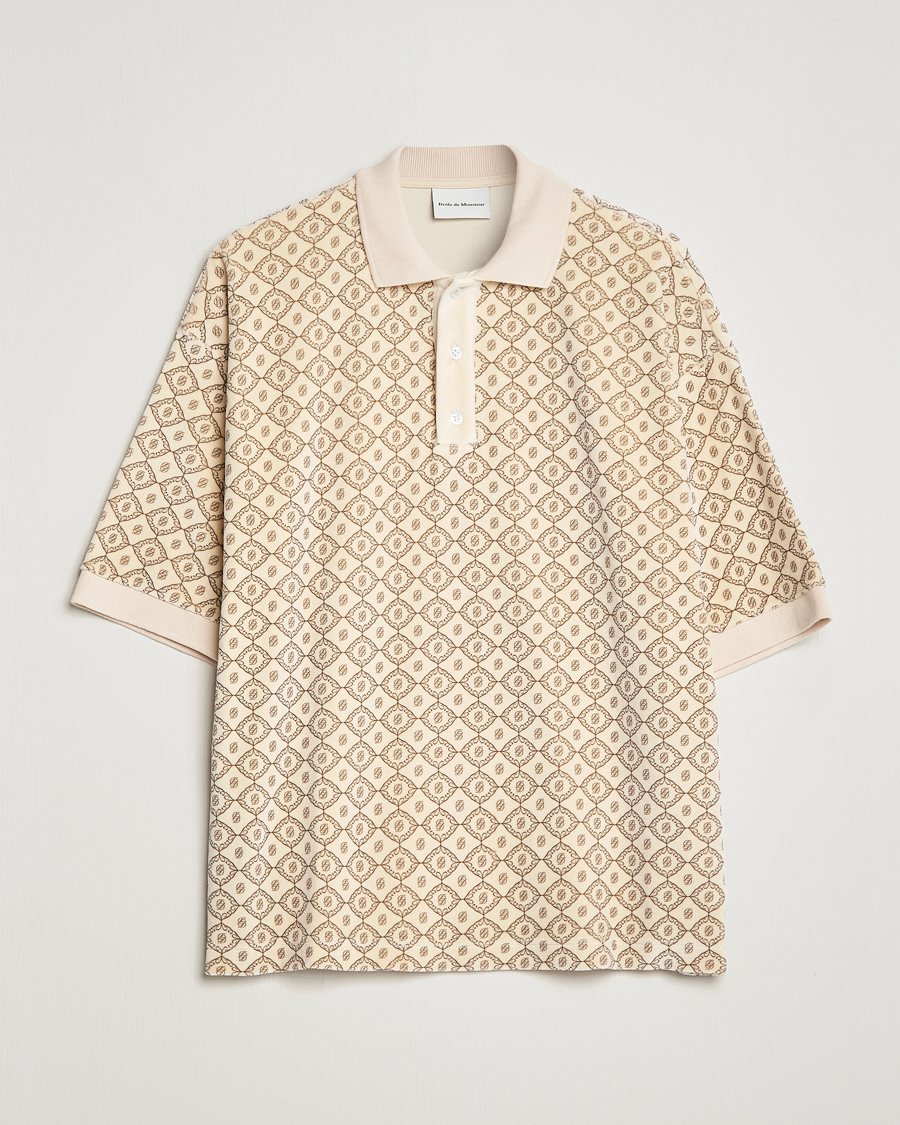 Mies | Pikeet | Drôle de Monsieur | Monogram Terry Polo Off White