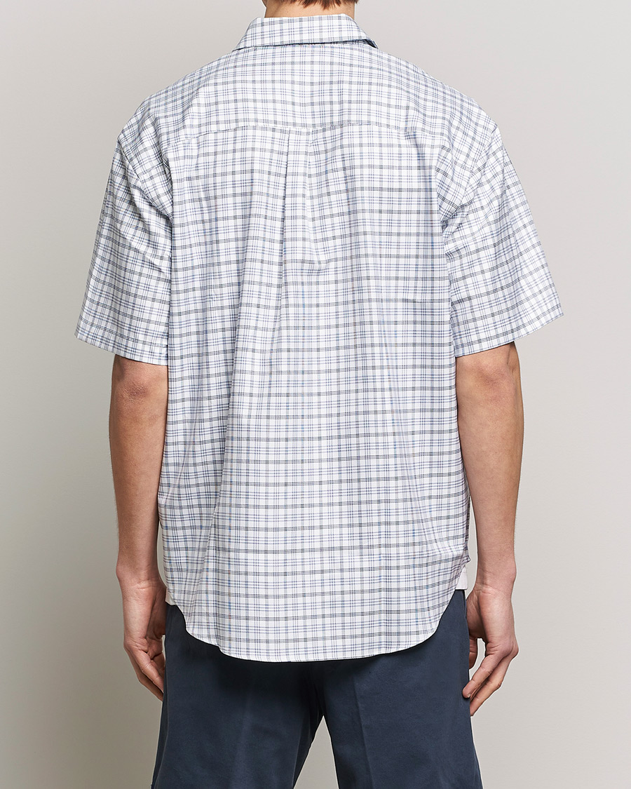 Mies | Kauluspaidat | Drôle de Monsieur | Short Sleeve Signature Shirt Blue Check