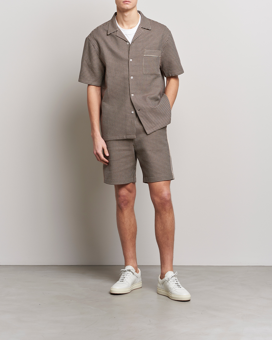 Mies | Kauluspaidat | Drôle de Monsieur | Jacquard Bowling Shirt Brown