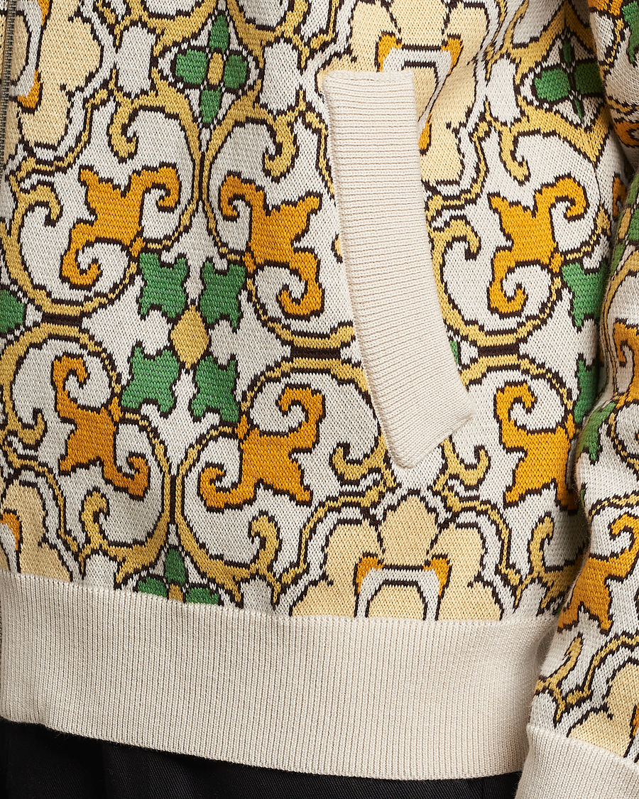 Mies | Takit | Drôle de Monsieur | Jacquard Ornaments Zip Blouson Yellow/Green