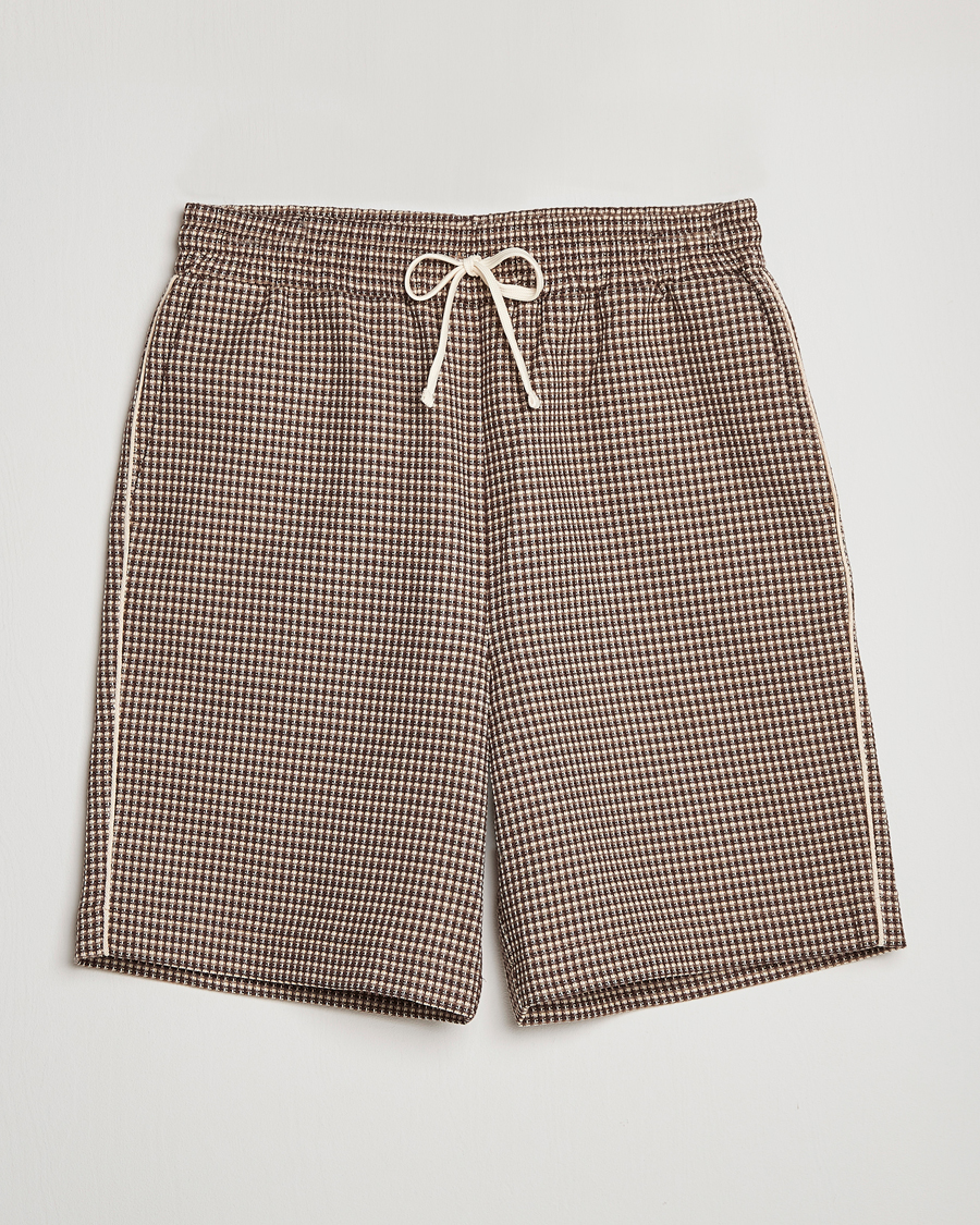 Mies | Shortsit | Drôle de Monsieur | Jacquard Drawstring Shorts Brown