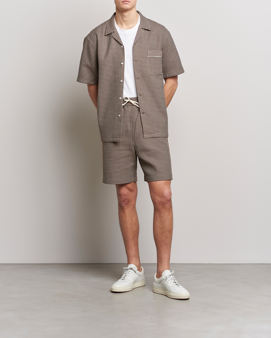 Mies | Shortsit | Drôle de Monsieur | Jacquard Drawstring Shorts Brown