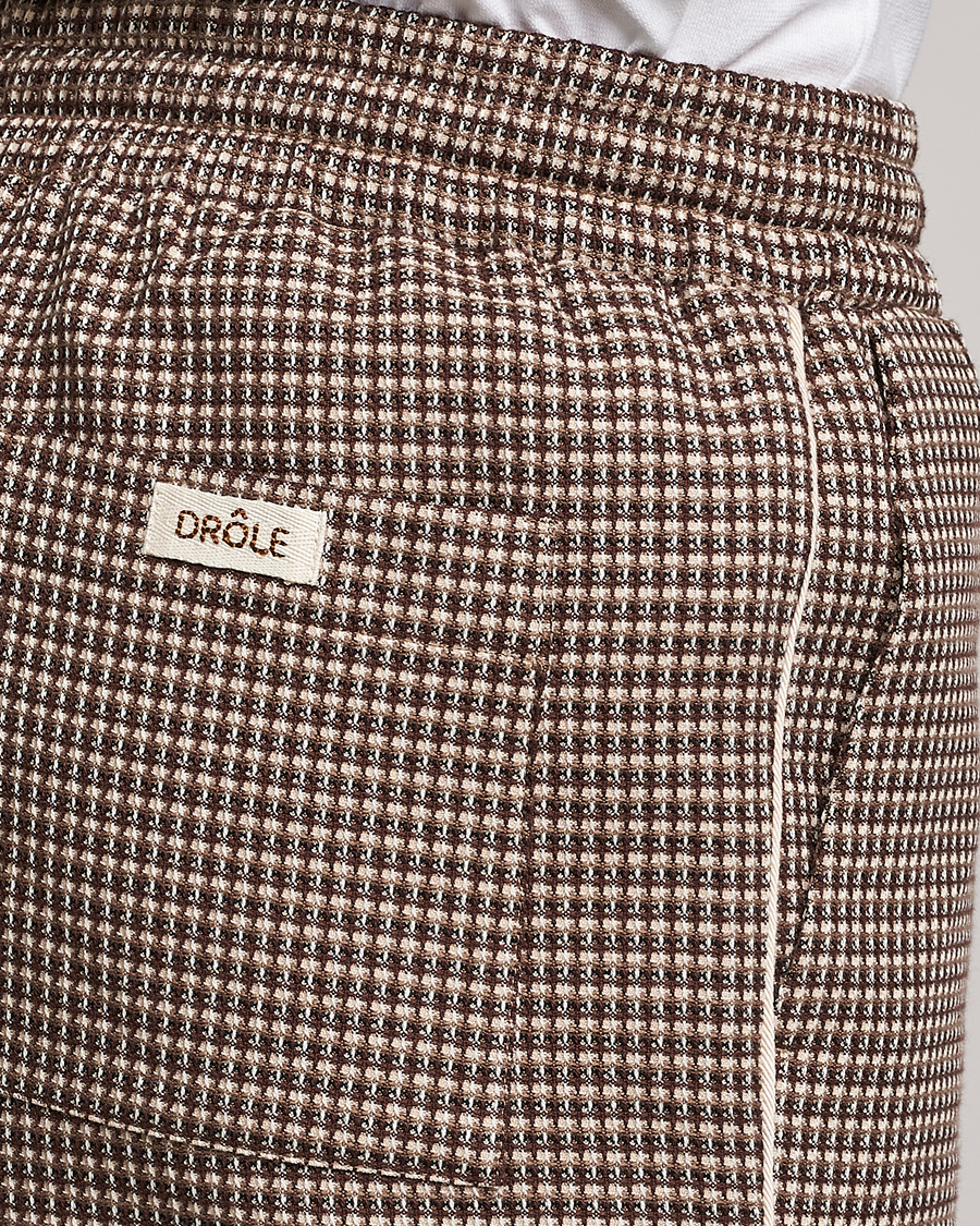 Mies | Shortsit | Drôle de Monsieur | Jacquard Drawstring Shorts Brown