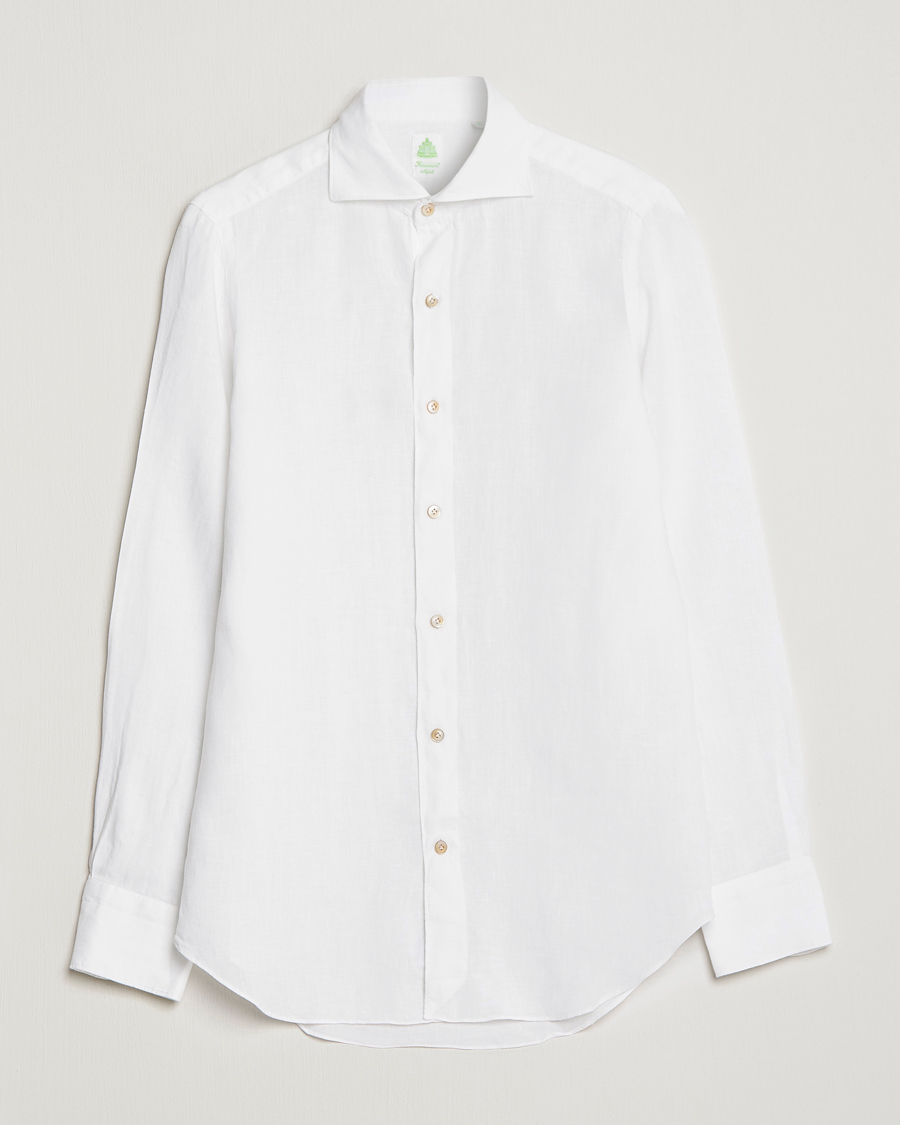 Mies | Kauluspaidat | Finamore Napoli | Tokyo Slim Linen Shirt White