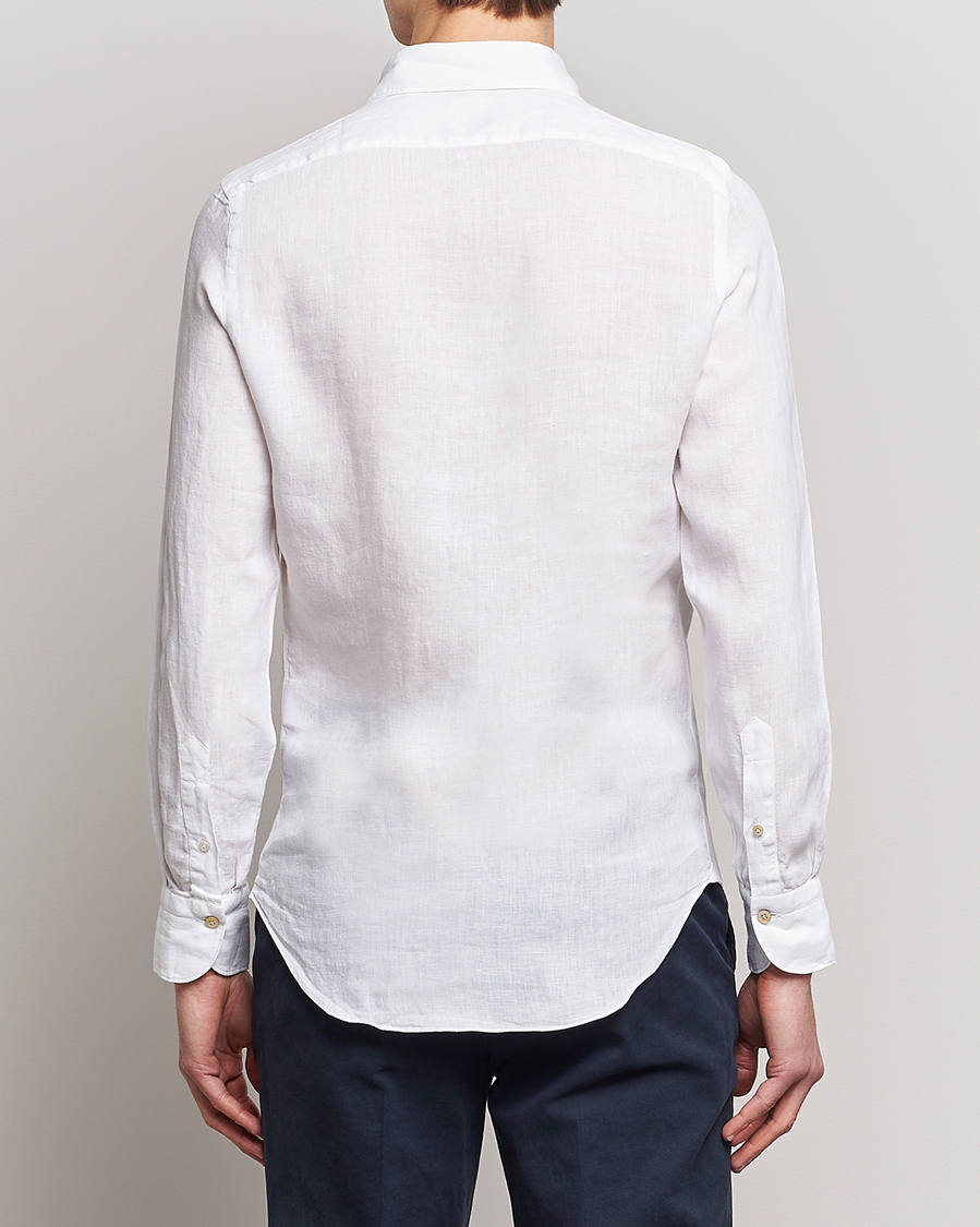 Mies | Kauluspaidat | Finamore Napoli | Tokyo Slim Linen Shirt White