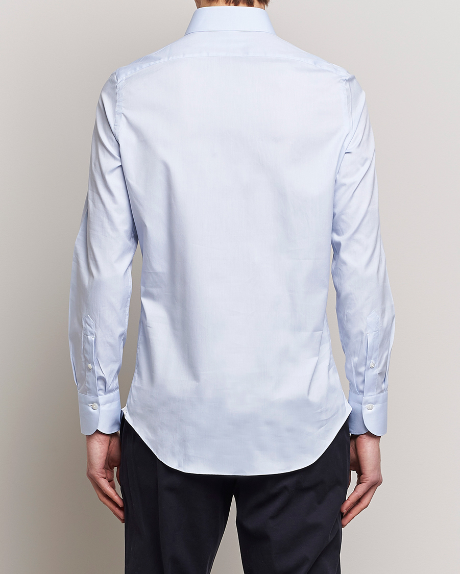 Mies | Kauluspaidat | Finamore Napoli | Tokyo Slim Oxford Popover Shirt Light Blue