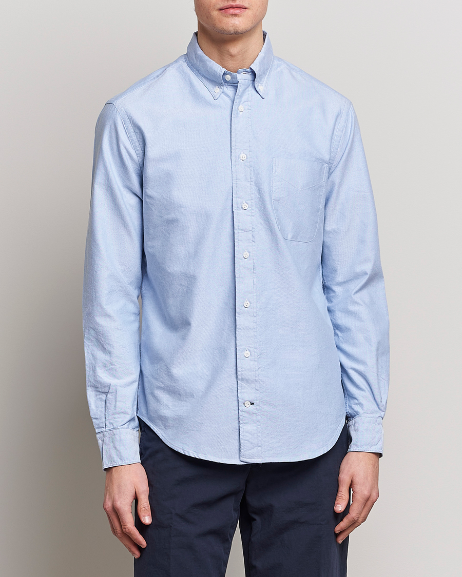Mies | Alla produkter | Gitman Vintage | Button Down Oxford Shirt Light Blue