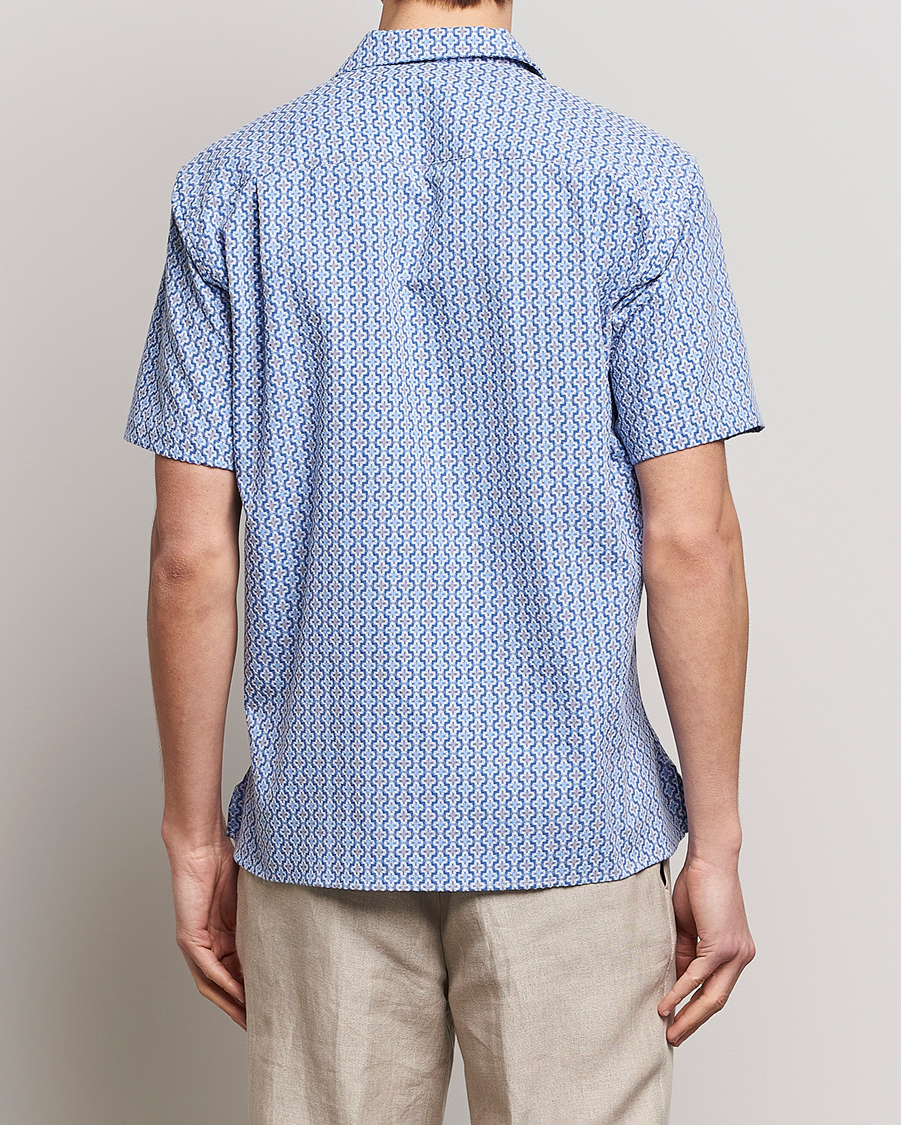 Mies | Kauluspaidat | Gitman Vintage | Summer Ready Jacquard Camp Shirt Light Blue