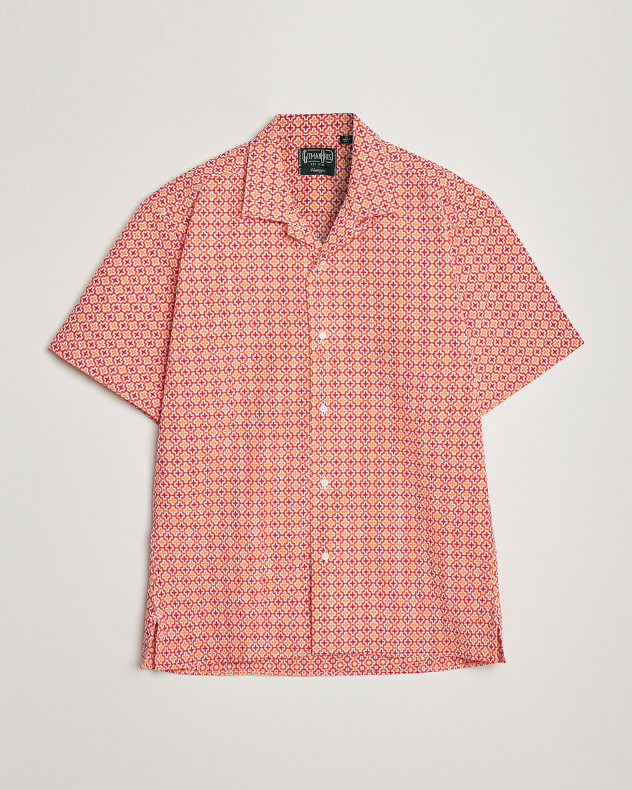 Mies | Kauluspaidat | Gitman Vintage | Summer Ready Jacquard Camp Shirt Rosa