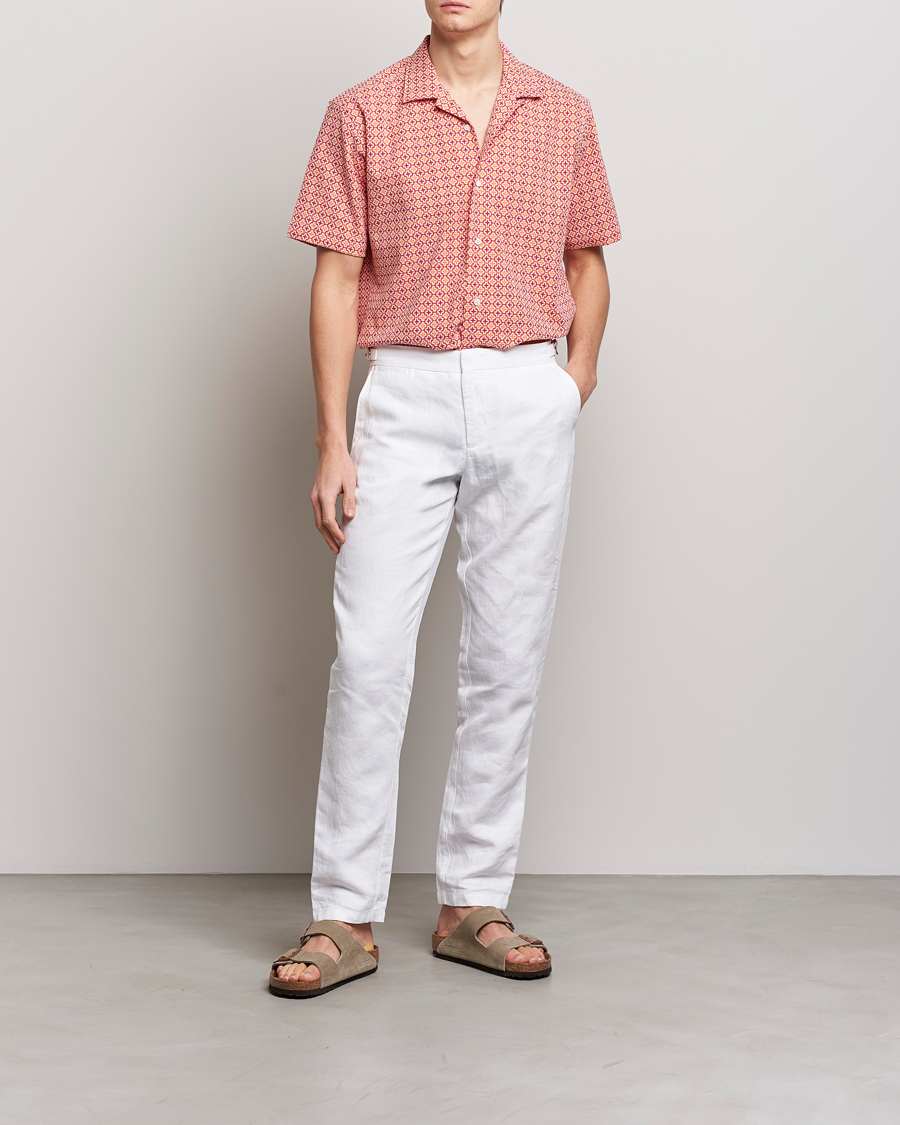 Mies | Kauluspaidat | Gitman Vintage | Summer Ready Jacquard Camp Shirt Rosa