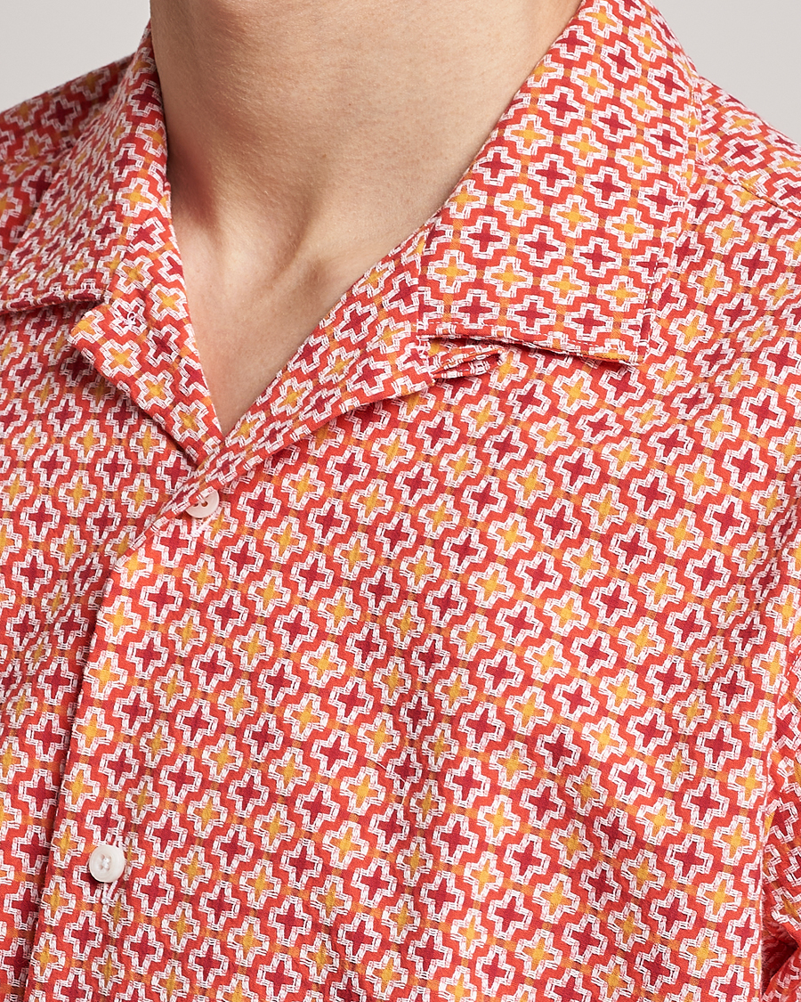 Mies | Kauluspaidat | Gitman Vintage | Summer Ready Jacquard Camp Shirt Rosa
