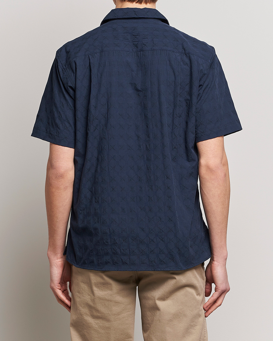 Mies | Kauluspaidat | Gitman Vintage | Japanese Jacquard Camp Shirt Navy