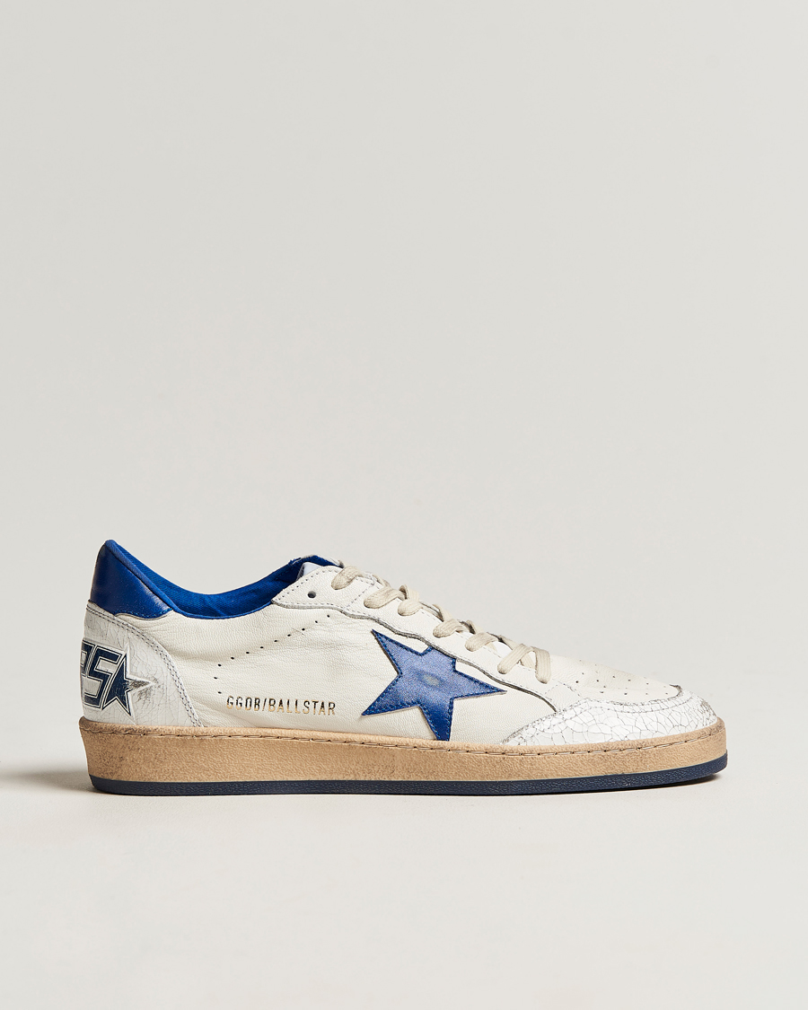 Mies | Golden Goose Deluxe Brand Ball Star Sneakers White/Blue | Golden Goose | Deluxe Brand Ball Star Sneakers White/Blue